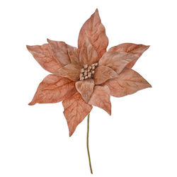 Pink Gold Poinsettia Pick 25x35cm