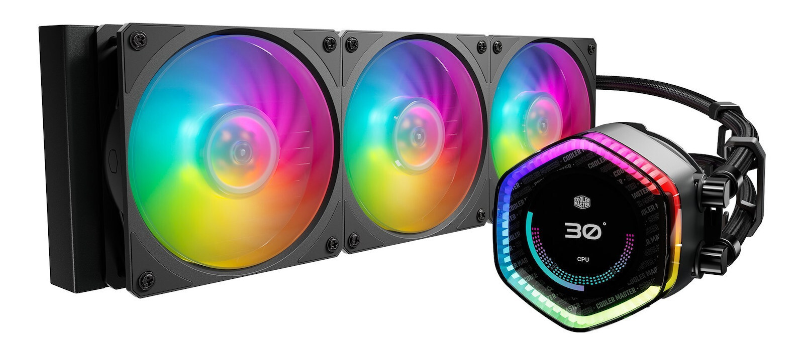 CoolerMaster MasterLiquid 360 ION Υδρόψυξη Επεξεργαστή Τριπλού Ανεμιστήρα 120mm για Socket AM4/AM5/1700/1200/115x με ARGB Φωτισμό