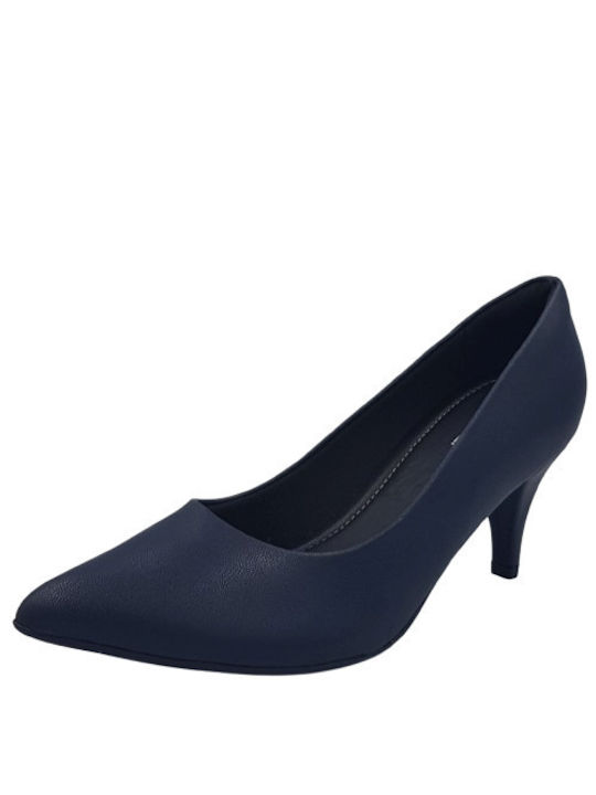 Piccadilly Anatomic Synthetic Leather Pointed Toe Blue Heels