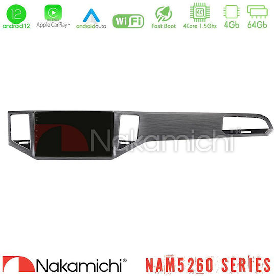 Nakamichi Auto-Audiosystem für Volkswagen Sportwagen 2014-2020 (Bluetooth/USB/AUX/WiFi/GPS/Apple-Carplay/Android-Auto) mit Touchscreen 10"