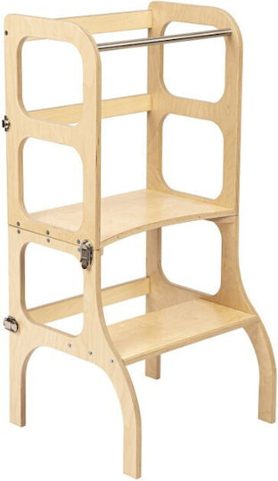 Scaffold Lernturm aus Holz Beige Joyland