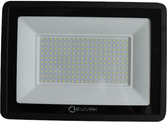Evivak Στεγανός Προβολέας LED 150W Φυσικό Λευκό 4000K με Αισθητήρα Κίνησης IP66