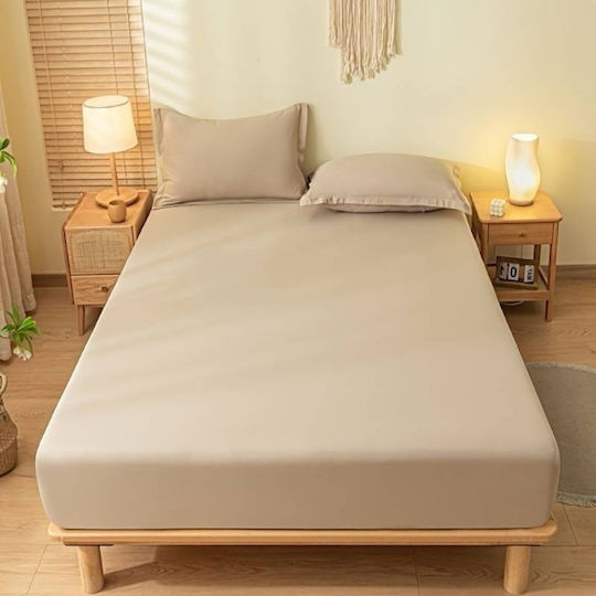 SpitiBazaar King Size 180x200+30εκ. με Λάστιχο Μπέζ