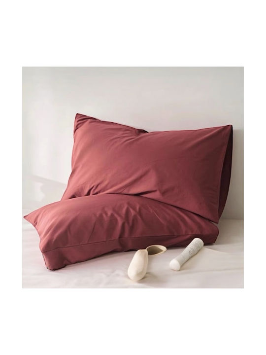 SpitiBazaar Set Față de Pernă Roșu 52x72cm.