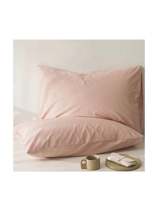 SpitiBazaar Σετ Μαξιλαροθήκες Ρόζ 52x72εκ.