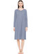 Pink Label Winter Women's Nightdress Blue