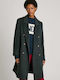 Beth Women's Gray Coat with Buttons