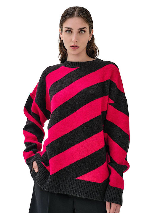 Women's Sweater Black/fuchsia