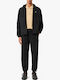 Sweatpants Glossy with Elastic Black