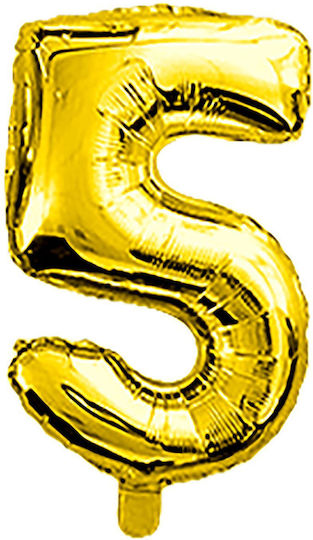 Balloon Foil Number 5 Gold