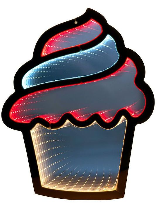 GRC Tech Infinity beleuchteter hängender Cupcake 30x36cm beidseitig