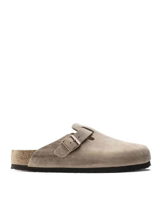 Boston Soft Footbed Men's Leather Slippers Brown