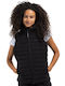 Kurze Damen Jacke mit Puffer für Winter Schwarz