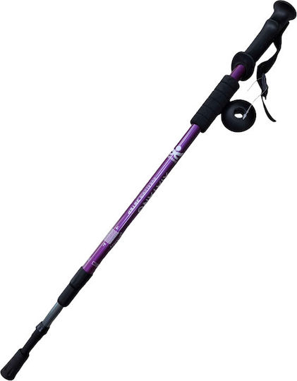 Telescopice Baston de trekking din aluminiu 1 buc Violet