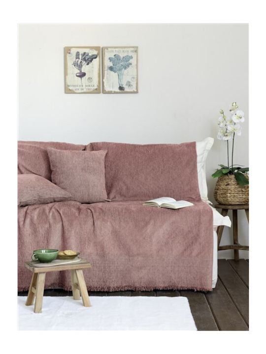 Nima Plain Ριχτάρι Πολυθρόνας Chenille 180x180εκ. Earth 34461