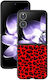 Leopard Pattern Buchen Sie Kunststoff Rot (Xiaomi Mix Flip)