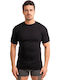 Men's Short Sleeve Black Undershirt