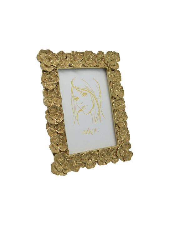 Ankor Plastic Photo Frame with Gold Frame