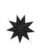 Crăciunesc Decorativ Suspendata Stea Hârtie Negru 3x3buc 1buc