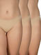 Women's String 3Pack Seamless Beige
