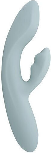 App-controlled Rabbit Vibrator Heating Svakom Chika Liquid Silicone 187x31x59 Mm Turquoise Gray