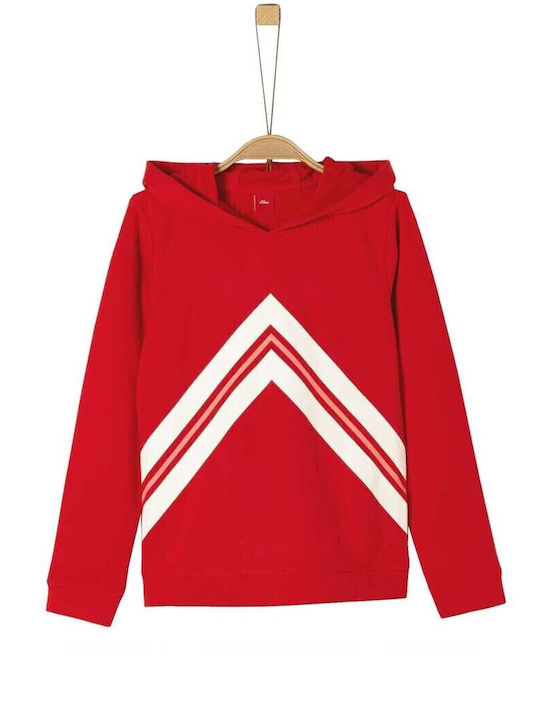 Kids Sweatshirt with Hood and Pockets Red