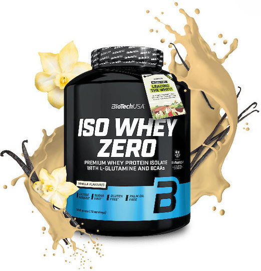 Biotech USA Iso Whey Zero With Glutamine & BCAAs Lactose Redused Protein Whey Gluten Free with Flavor Vanilla 2.27kg