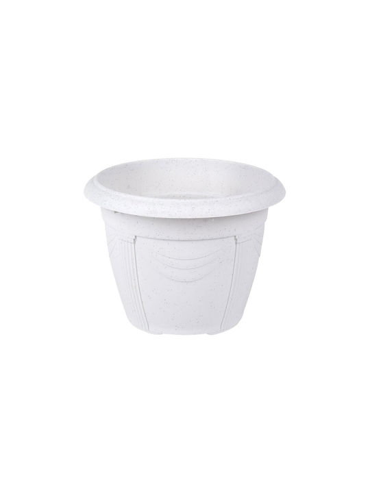 Et Plast Κνωσσός Ν Γλάστρα Πλαστική Λευκή 27.5x27.5x20εκ.