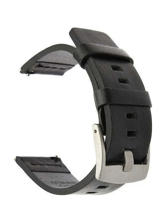 Leather Strap Black 22mm