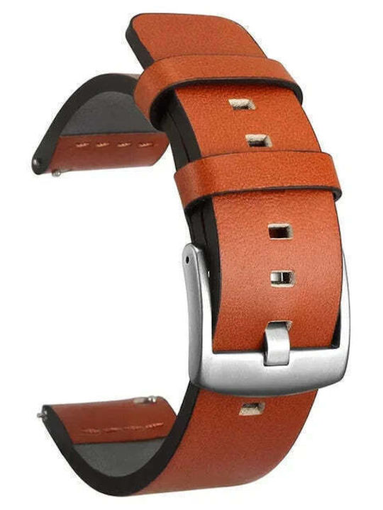 Leather Strap Orange 22mm