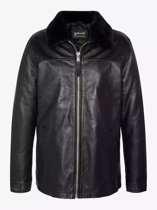 Schott Leather Jacket Black