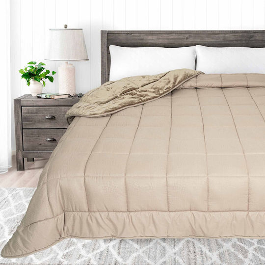 Astron Italy Комбинирано одеяло Единично 160x220бр Бежов 350 г/м²Gsm