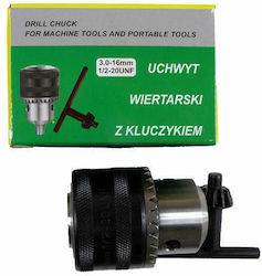 Header Drill.16mm-1/2-key Silver