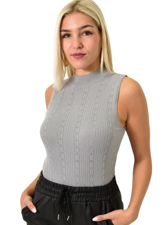 Potre Women's Blouse Sleeveless grey