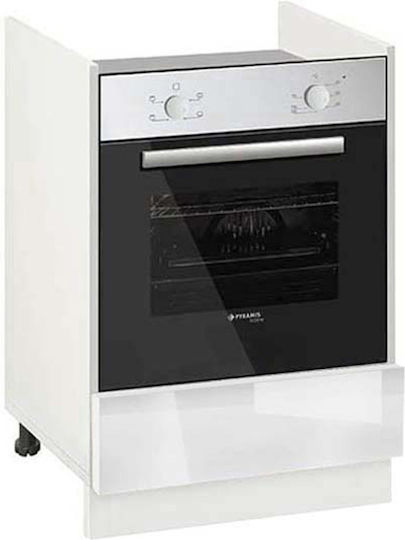 Lower Oven Cabinet Alba Gloss 60x52x82cm