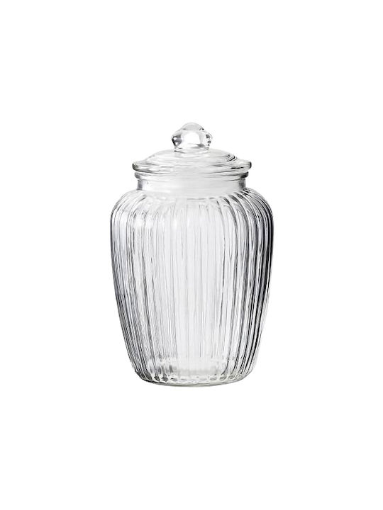 Leone Vase General Use with Lid Glass Transparent 220ml