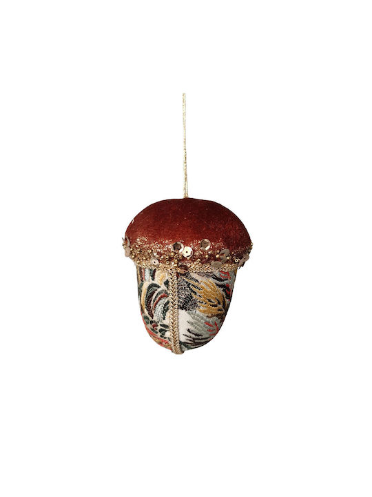 Xmas Hängendes Ornament Eichel Kunststoff Mehrfarbig 8x8cm