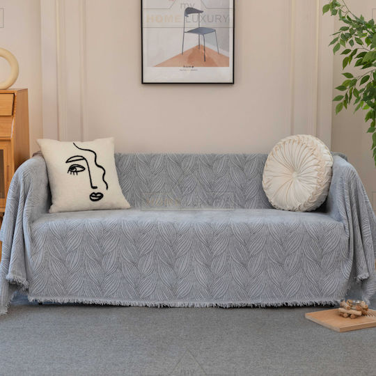My Home Luxury Pommard Ριχτάρι Διθέσιου Καναπέ Ζακάρ 180x240εκ. Γκρι C1-11240