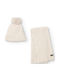 Kinder Mütze Set Gestrickt Beige