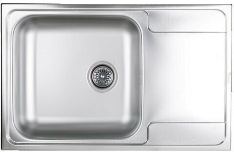 Donau Ένθετος Νεροχύτης Inox Σαγρέ Μ79xΠ50cm Ασημί