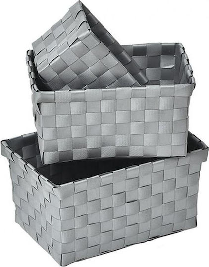 Atmosphera Storage Basket Fabric Gray 1pcs