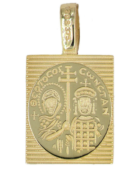 Tasoulis Jewellery Collection Pendant Kids Talisman Konstantinato made of Gold 9K 9K545-1MEN
