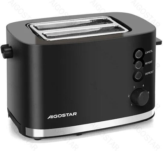 Aigostar MRE 5311469 Тостер Двуместна 800W Черен