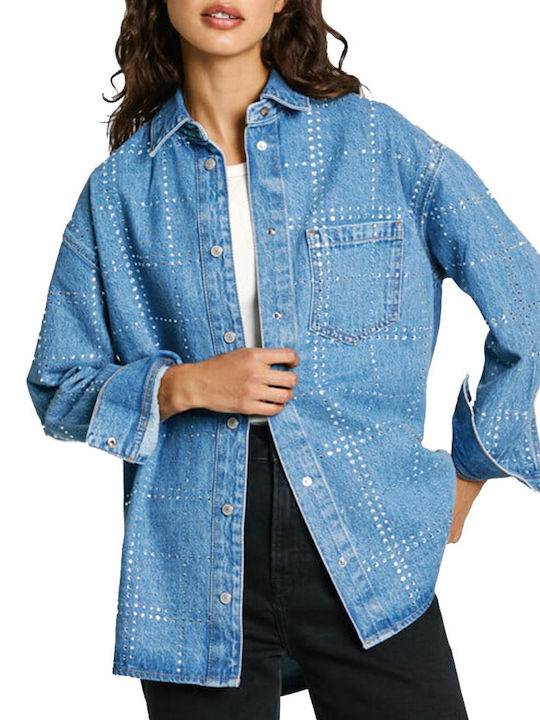 Дамско Син Overshirt