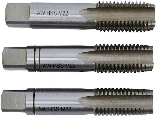 Awtools M2 Hss Tapping Tool M20x2.50 Set 3 Pieces