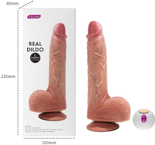 Yeain Dildo Realistic Vibrator with Remote Control Flesh
