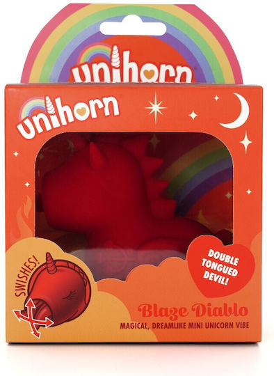 Unihorn Blaze Diablo Mini Κλειτοριδικός Δονητής 9cm Πορτοκαλί