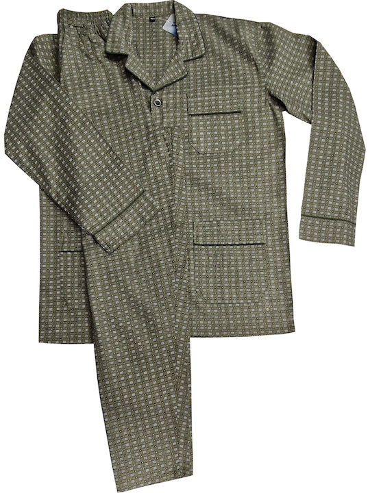 My pyjama Χειμερινή Ανδρική Πιτζάμα Χακί