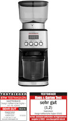Gastroback Електрически Кафемелачка 180W с капацитет за кафе на зърна 320гр и 31 нива на смилане Сребрист