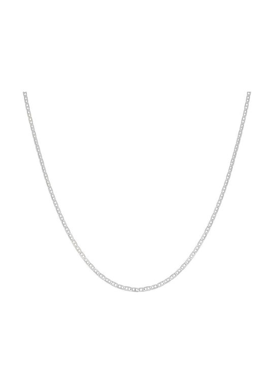 Tasoulis Jewellery Collection Λευκόχρυση Αλυσίδα Λαιμού 9Κ
